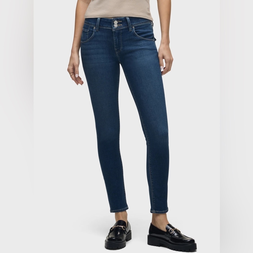 Hudson Collin Skinny Denim Jeans Flap Pocket Premium Stretch Mid Rise 26